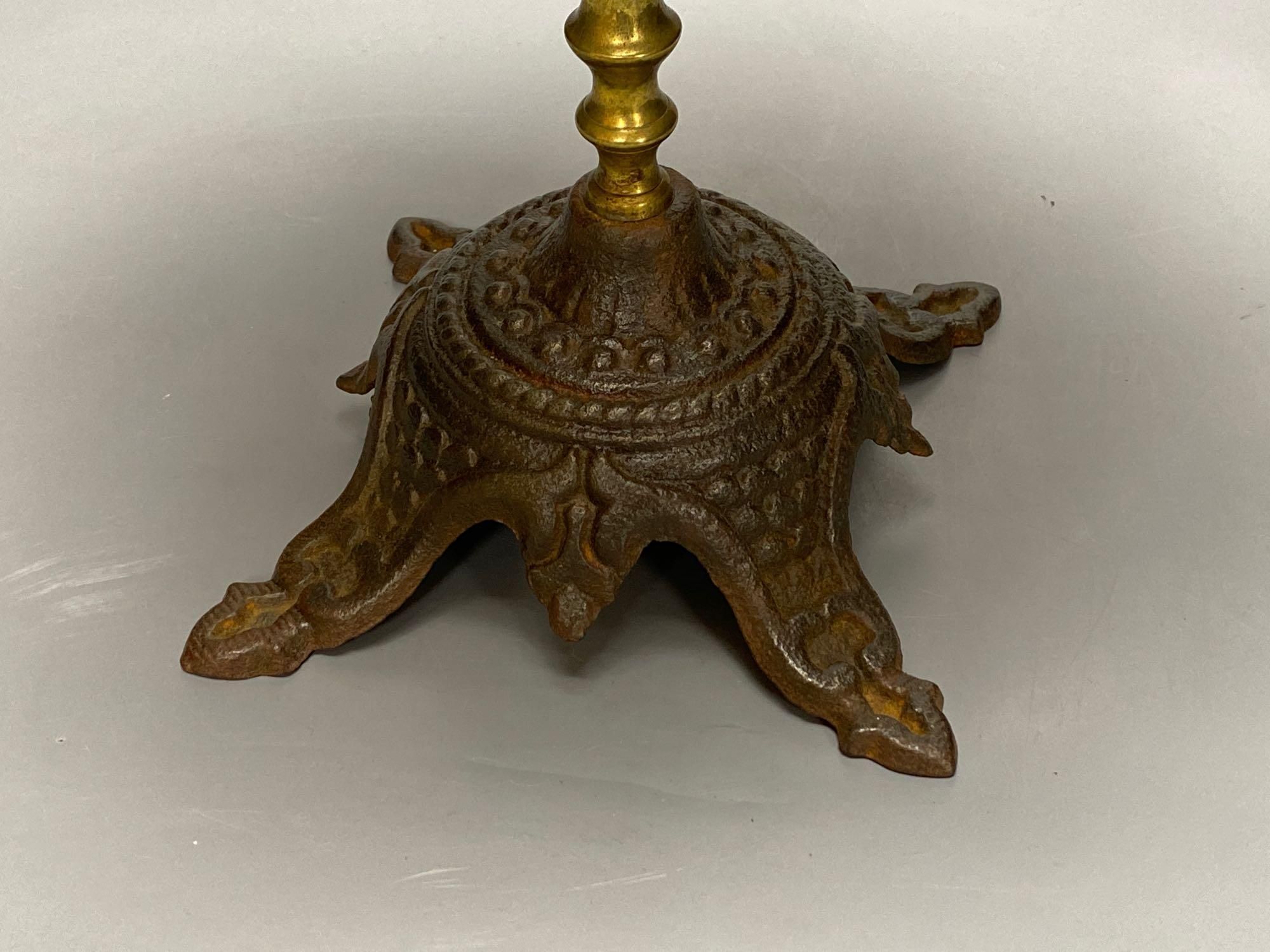 A 19th century primitive beech rectangular dish, carved from the solid, 64cm, a Victorian cast iron pedestal stand, 28cm and a model wo